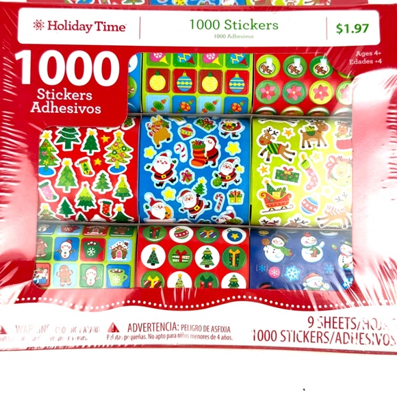 Holiday Time 1000 Christmas Stickers – 9 Sheets (NEW) 2 Pack - Picture 8 of 9